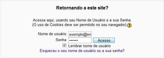 Acesso Moodle