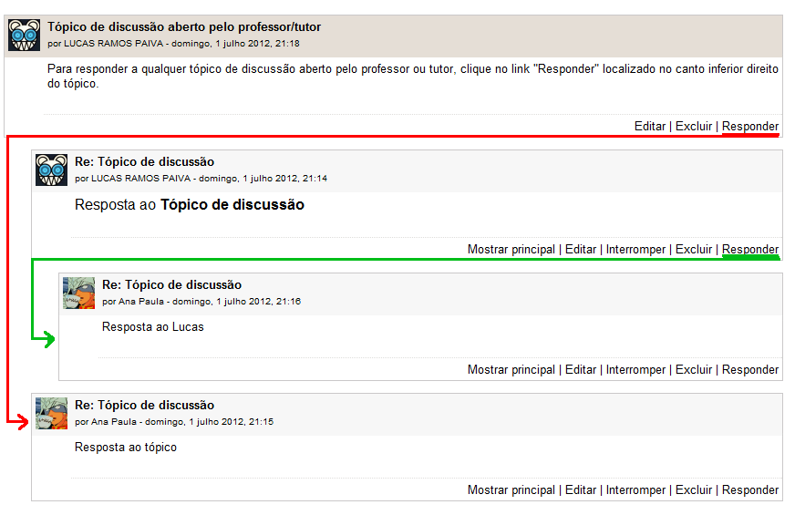 Respondendo no Fórum