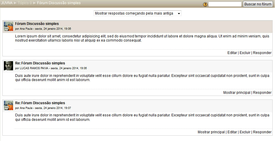 Fórum de Discussão simples