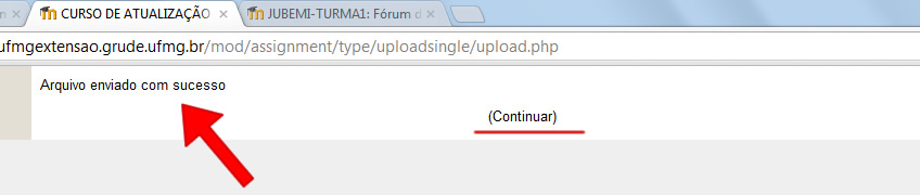 Arquivo enviado com sucesso